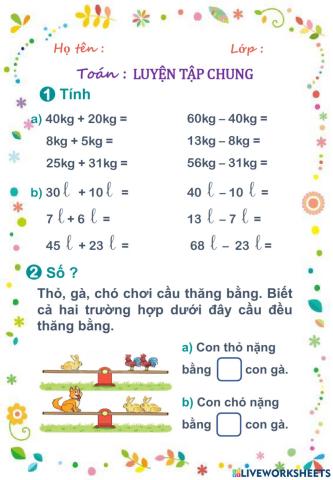 Toán - Luyện tập chung trang 70