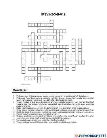 Crossword Ips B-12