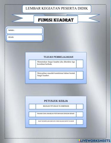 LKPD Fungsi Kuadrat 3