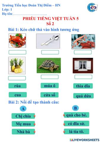 Tiếng việt Nâng cao số 1 Tuần 5