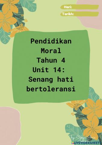 Unit 14: SENANG HATI BERTOLERANSI