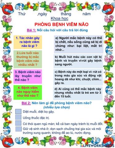 Phòng bệnh viêm não