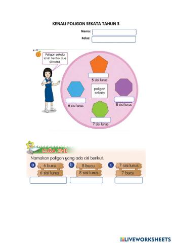 Latihan POLIGON SEKATA TAHUN 3