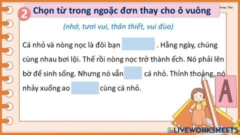 Tìm từ phù hợp