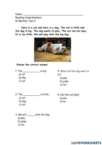 Spelling Test Week 2