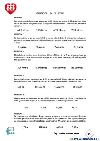 Ejercicios de Ley de Boyle-Marriot