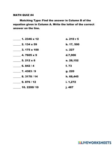 Multiplication-division