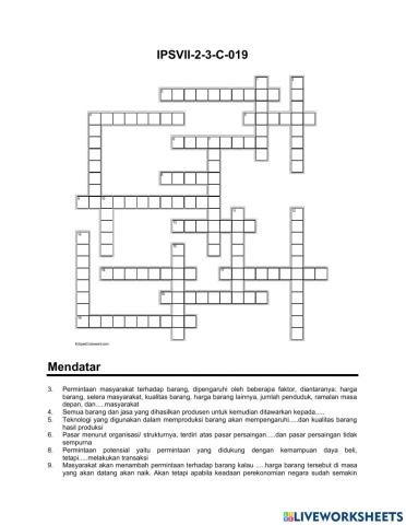 Crossword Ips C-19