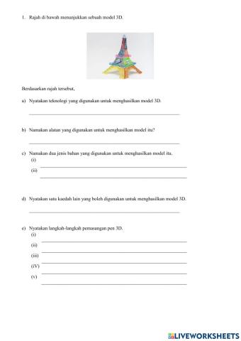 Modul 3D Menggunakan Pen 3D