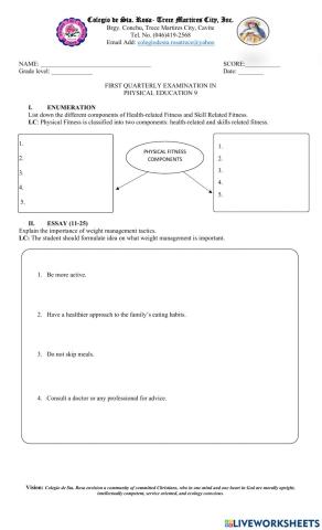 Quarterly Exam PE 9