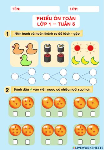 Phieu on cuoi tuan 5 Mon Toan