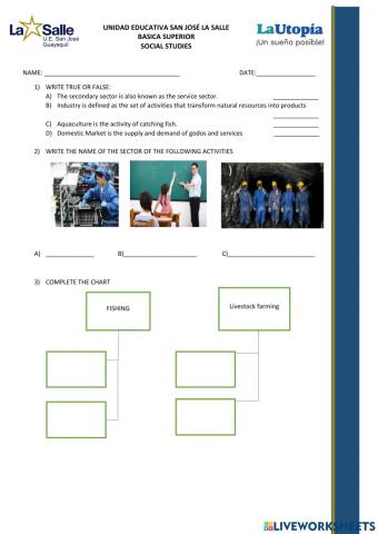 Economy sectors Quiz-2