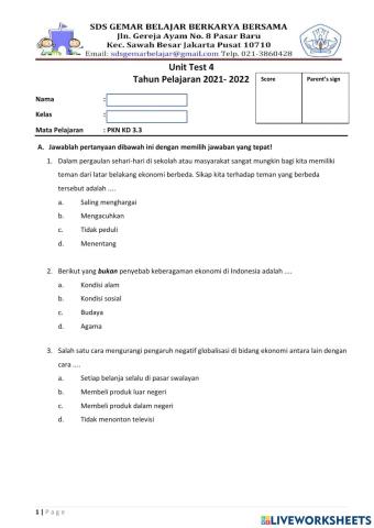 Unit test 4 PKN