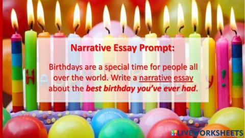 My Best Birthday Ever Narrative Essay Template