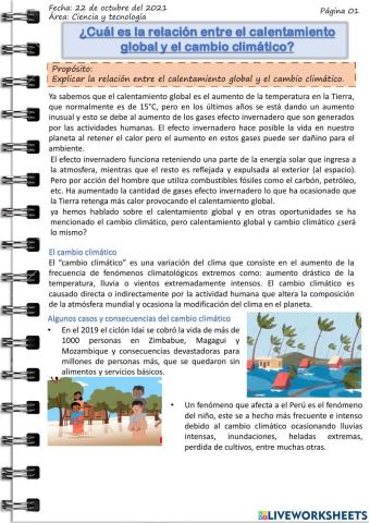 ¿Cuál es la relación entre el calentamiento global y el cambio climático?