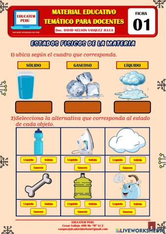 Estados físicos de la materia