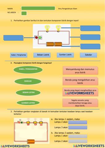 Liveworksheet rangkaian listrik