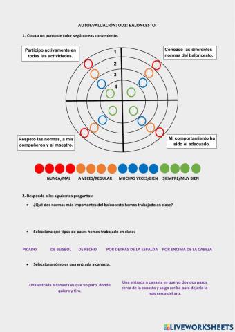 Autoevaluación Baloncesto