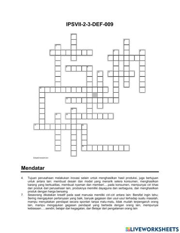 Crossword Ips DEF-9