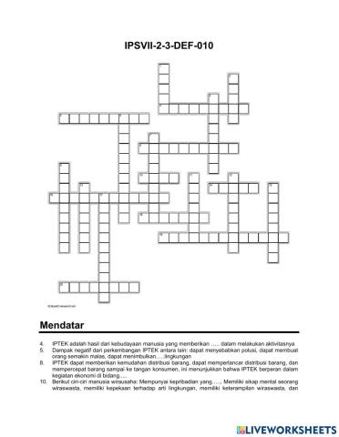 Crossword Ips DEF-10