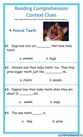 Reading comprehension-Context Clues DJ