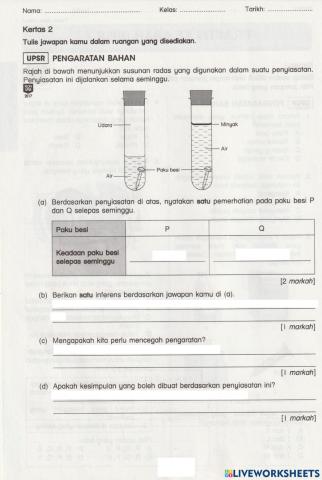 Pengaratan Bahan Sains Tahun 5