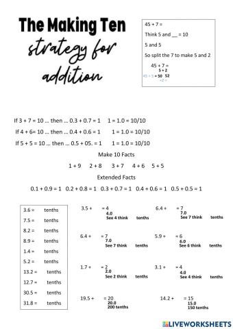 Tens are Friends Decimals Part 2