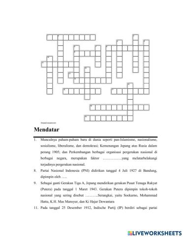 Crossword IPS Bagian C Ke 61