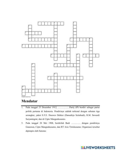 Crossword IPS Bagian C Ke 62