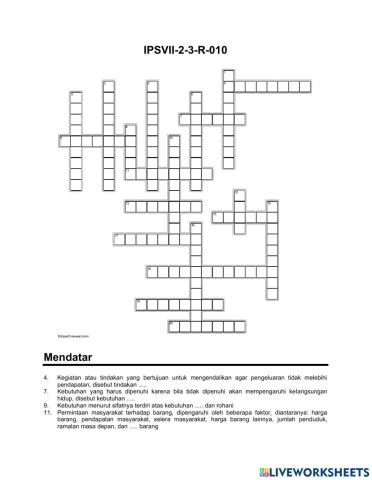 Crossword Ips R-10