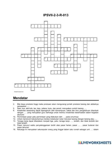 Crossword Ips R-13