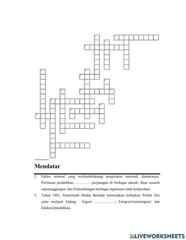 Crossword IPS Bagian C Ke 72