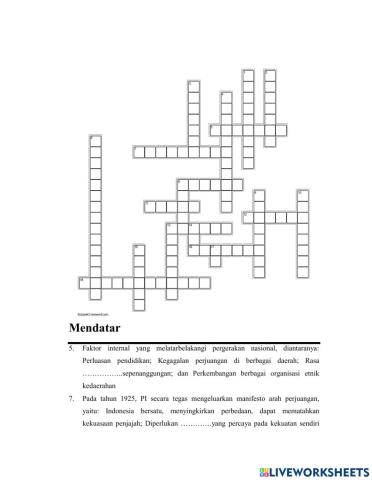 Crossword IPS Bagian C Ke 73