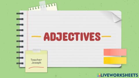 Adjectives I3A