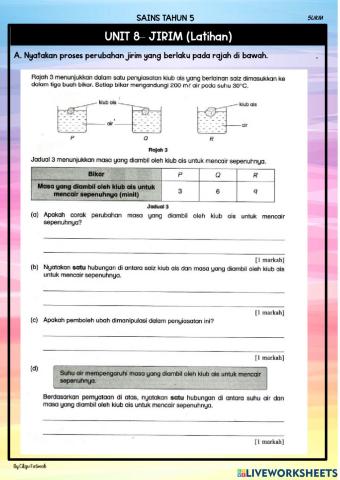 Sains Tahun 5 (Latihan Jirim-Kertas 2)