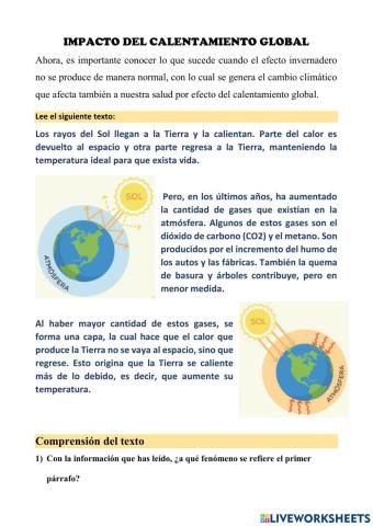 Impacto del calentamiento global