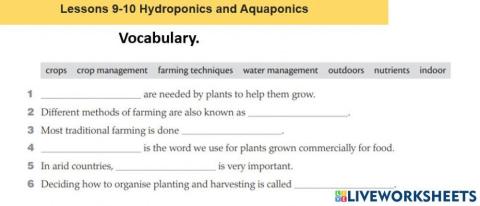 Hydroponics and aquaponics