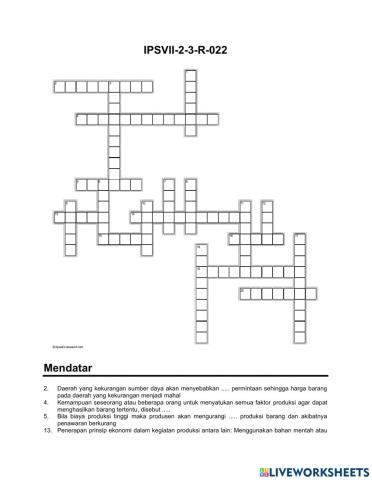 Crossword Ips R-22