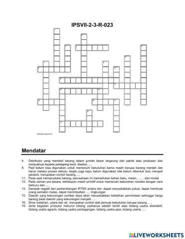 Crossword Ips R-23