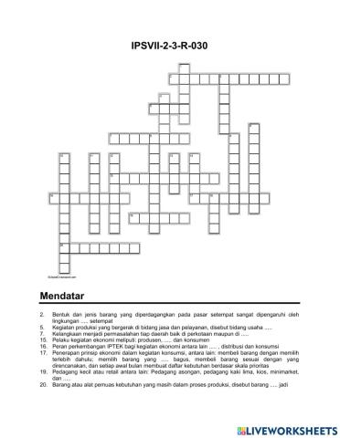 Crossword Ips R-30