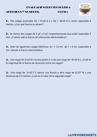 Evaluación electrostática