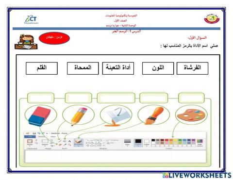 الوحدة الثانية : هيا بنا نرسم-الدرس 1-الرسم الحر