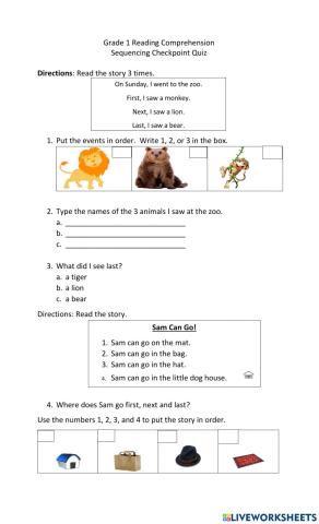 Sequencing Quiz