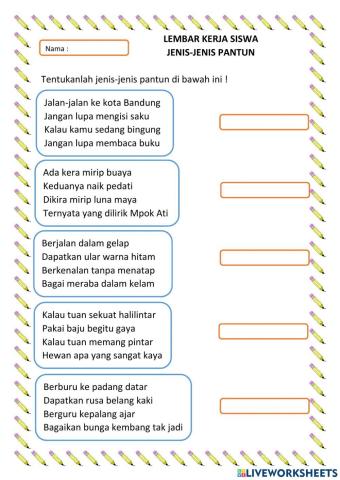 Jenis-jenis pantun