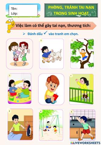 Phòng, tránh tai nạn trong sinh hoạt