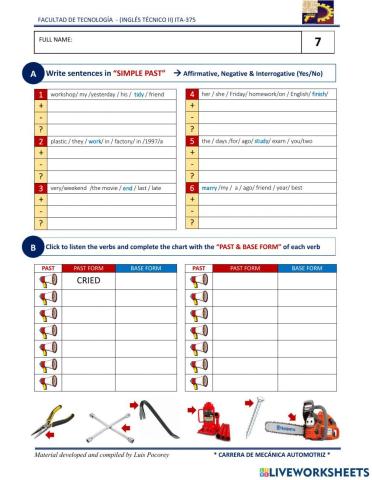 Simple Past - Regular Verbs 