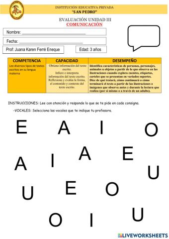 Examen de comunicación