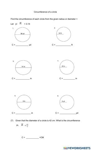 Circumference of a circle