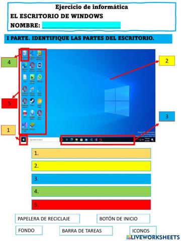 Ejercicio escritorio de windows