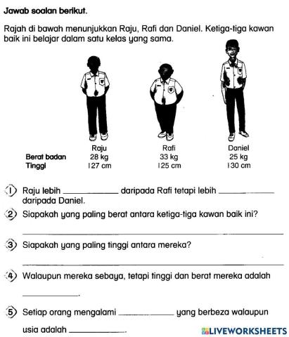 Tumbesaran berbeza sains tahun 2